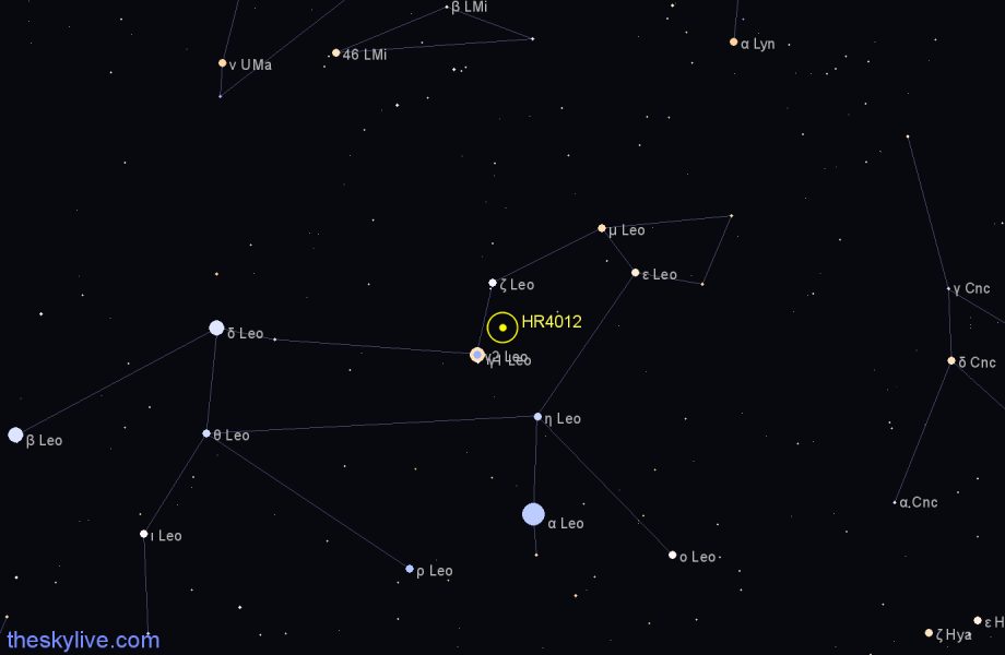 Finder chart HR4012 star