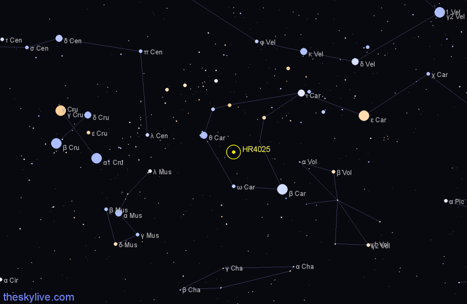 Finder chart HR4025 star