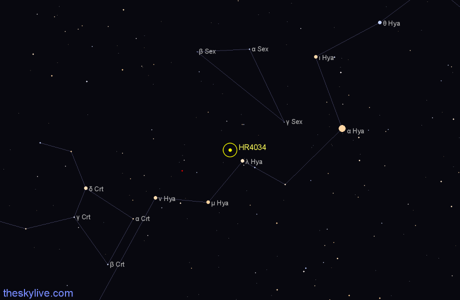 Finder chart HR4034 star