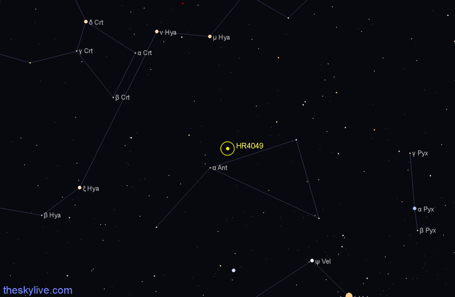 Finder chart HR4049 star