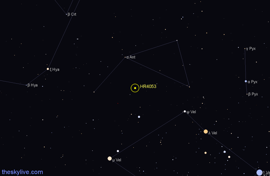 Finder chart HR4053 star