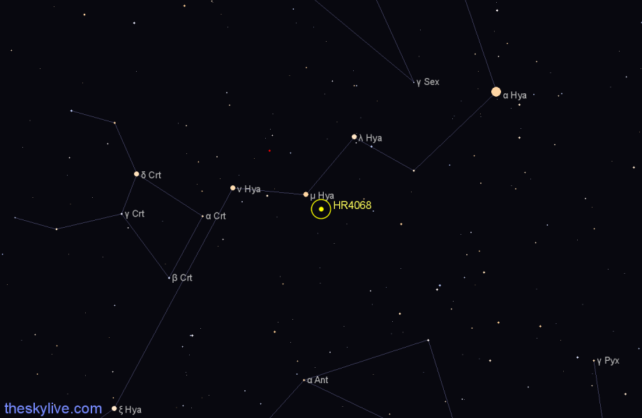 Finder chart HR4068 star