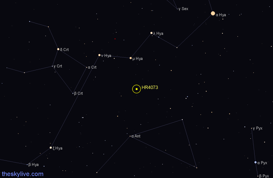 Finder chart HR4073 star