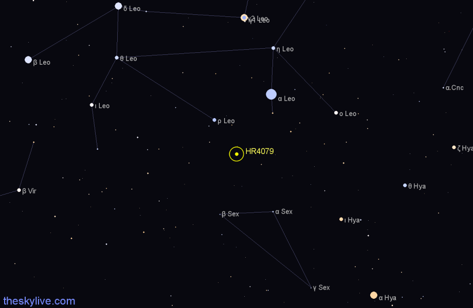 Finder chart HR4079 star