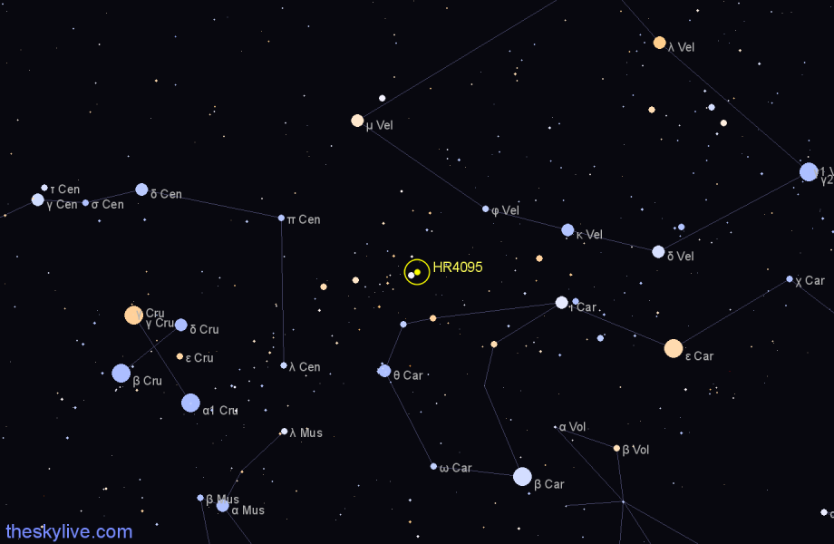 Finder chart HR4095 star