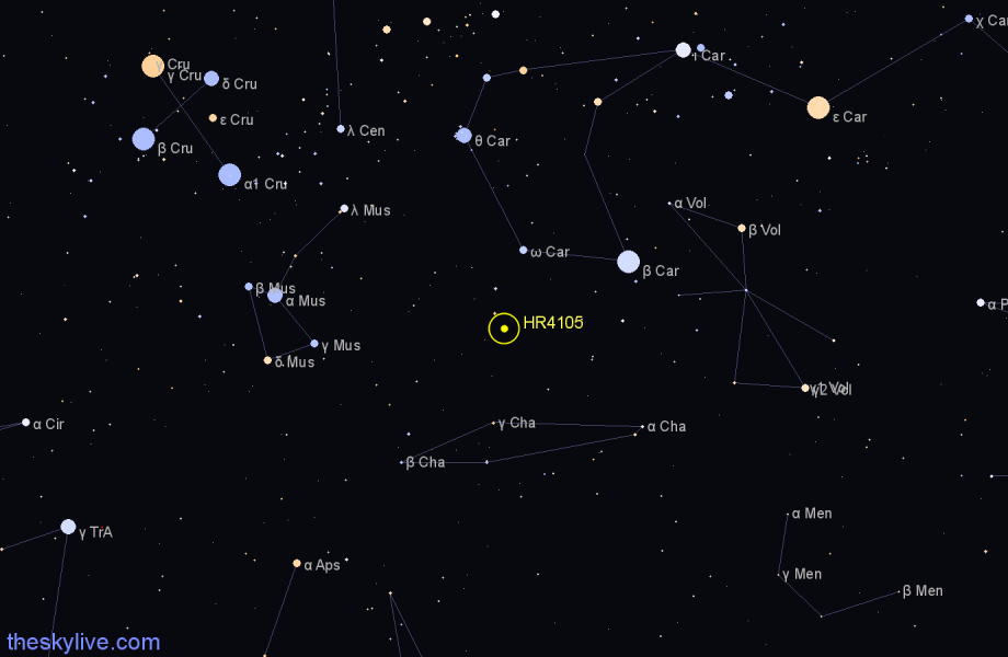 Finder chart HR4105 star