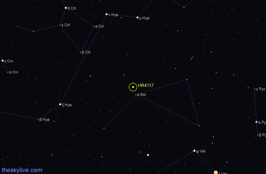 Finder chart HR4117 star