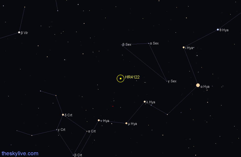 Finder chart HR4122 star