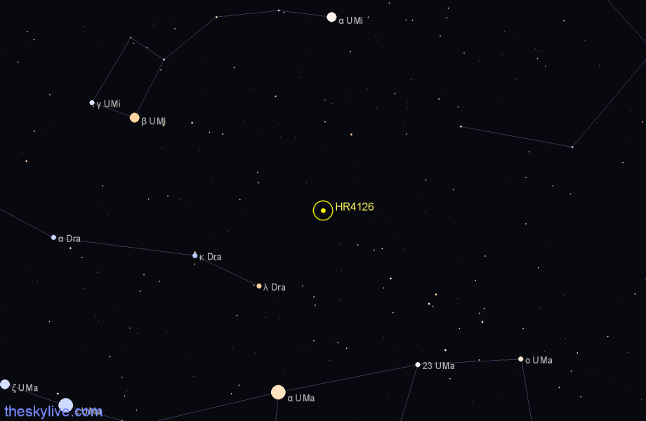 Finder chart HR4126 star