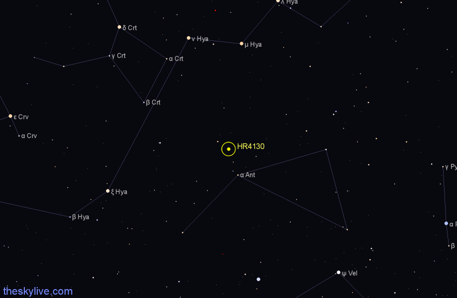 Finder chart HR4130 star