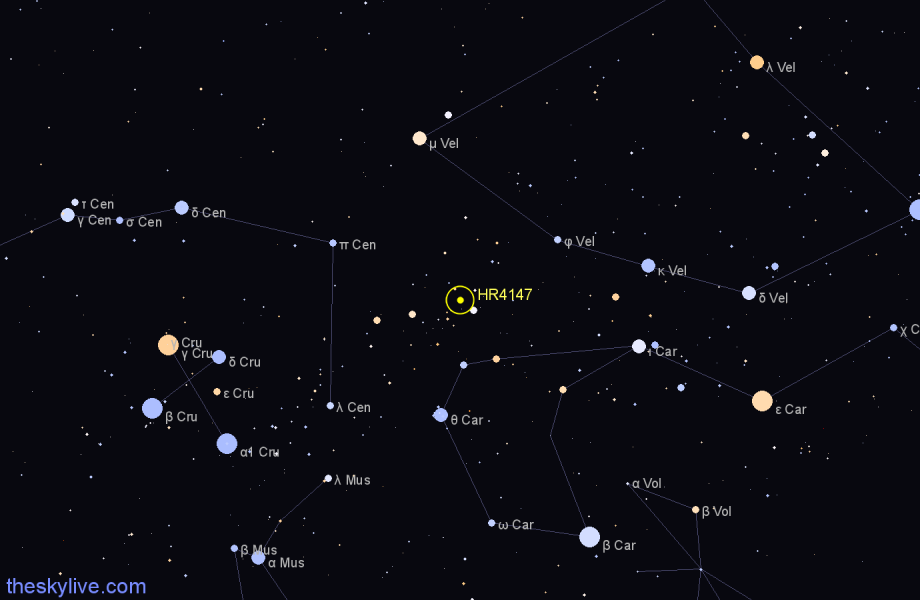 Finder chart HR4147 star