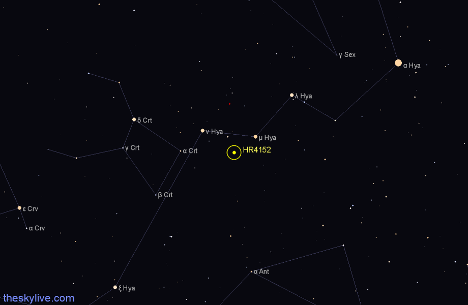 Finder chart HR4152 star
