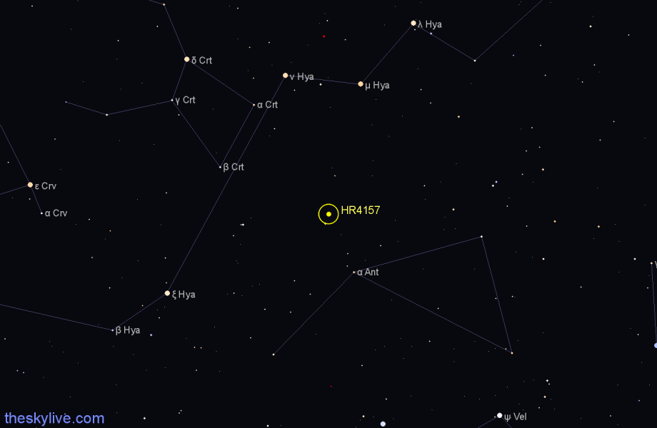 Finder chart HR4157 star
