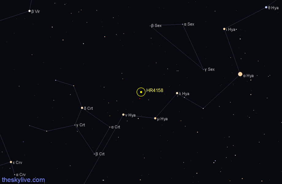 Finder chart HR4158 star