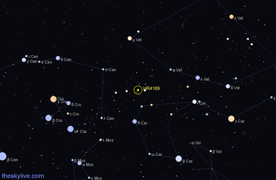 Finder chart HR4169 star