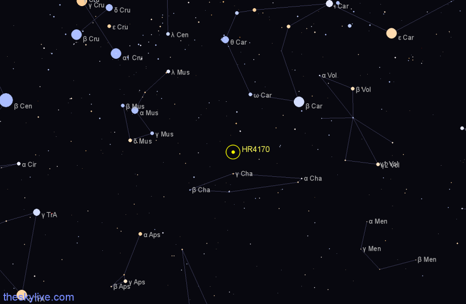 Finder chart HR4170 star