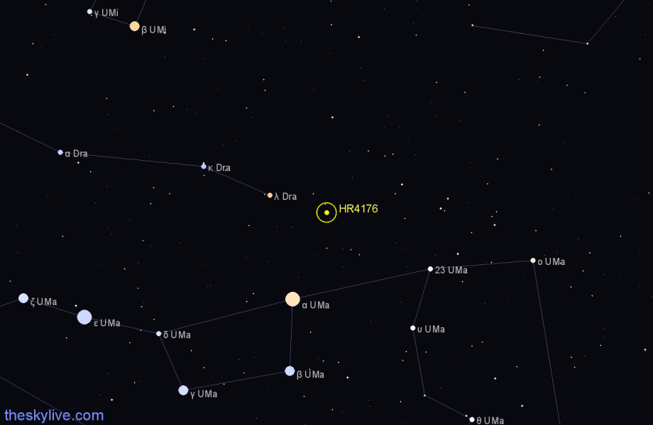 Finder chart HR4176 star