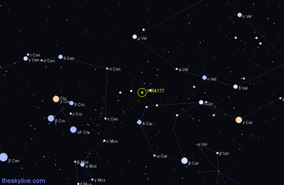 Finder chart HR4177 star