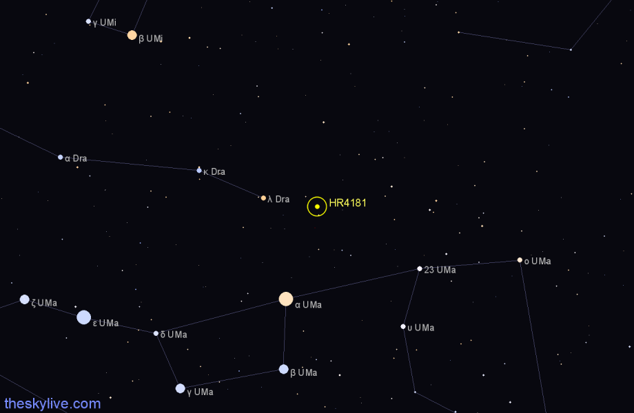 Finder chart HR4181 star