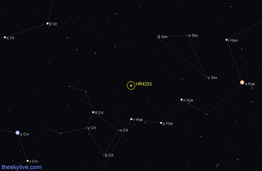 Finder chart HR4233 star