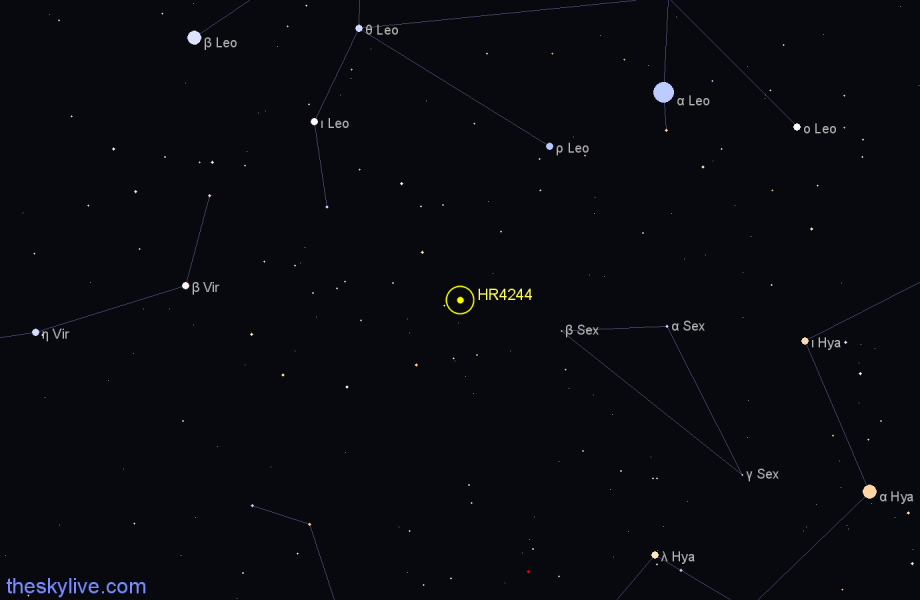 Finder chart HR4244 star