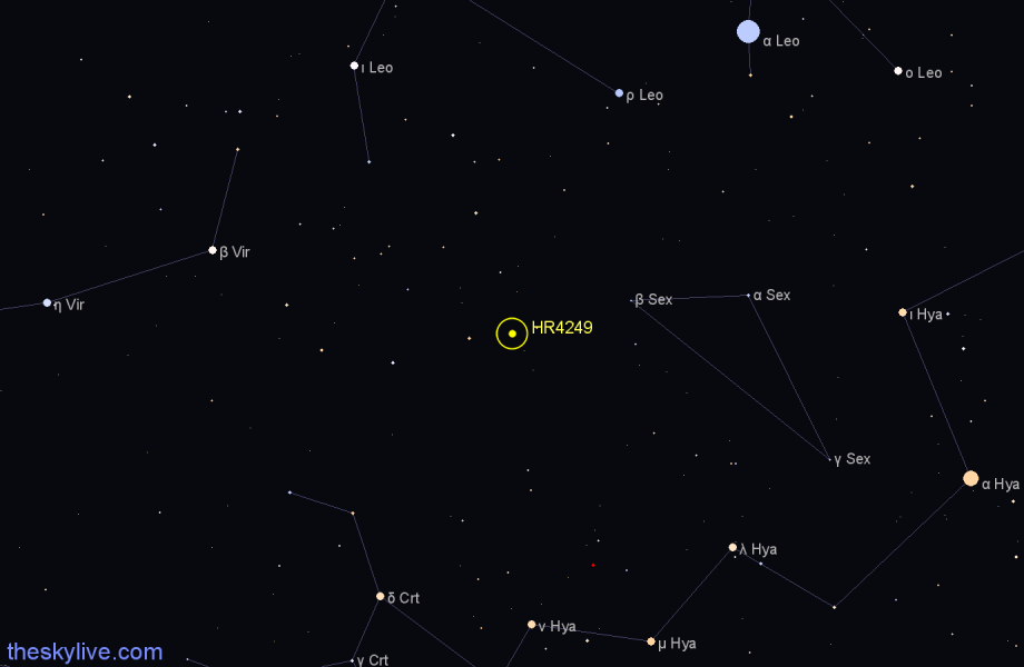 Finder chart HR4249 star