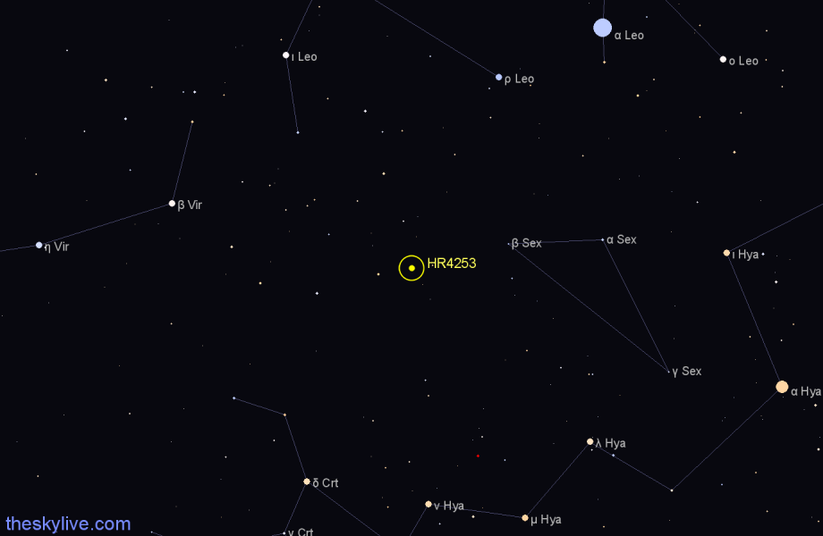 Finder chart HR4253 star