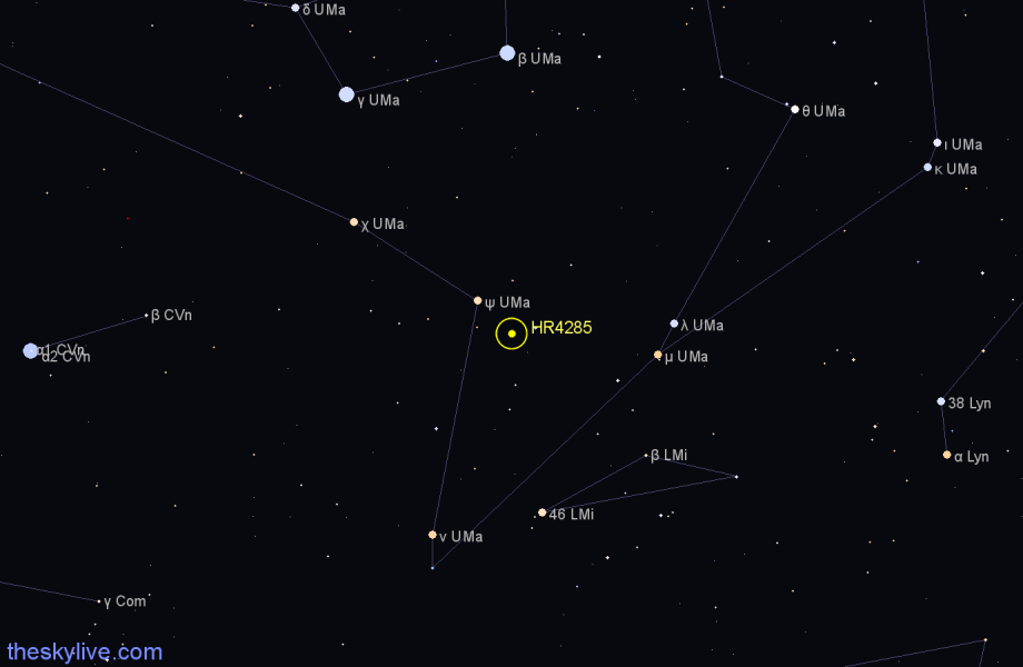 Finder chart HR4285 star