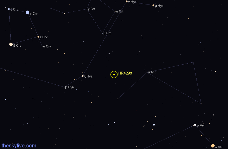 Finder chart HR4298 star