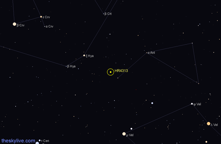 Finder chart HR4313 star
