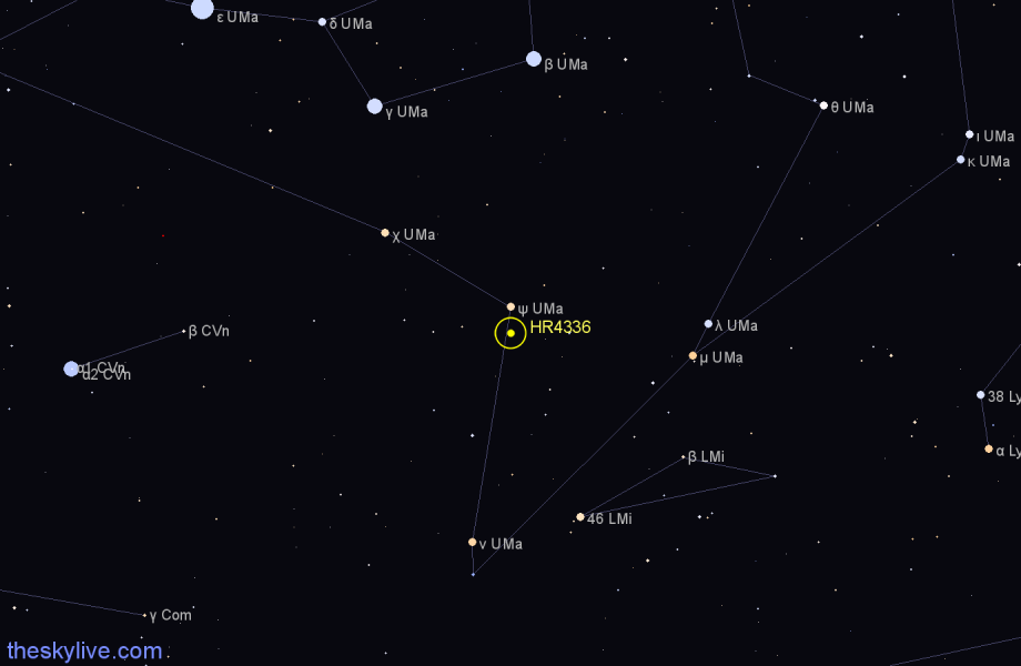 Finder chart HR4336 star