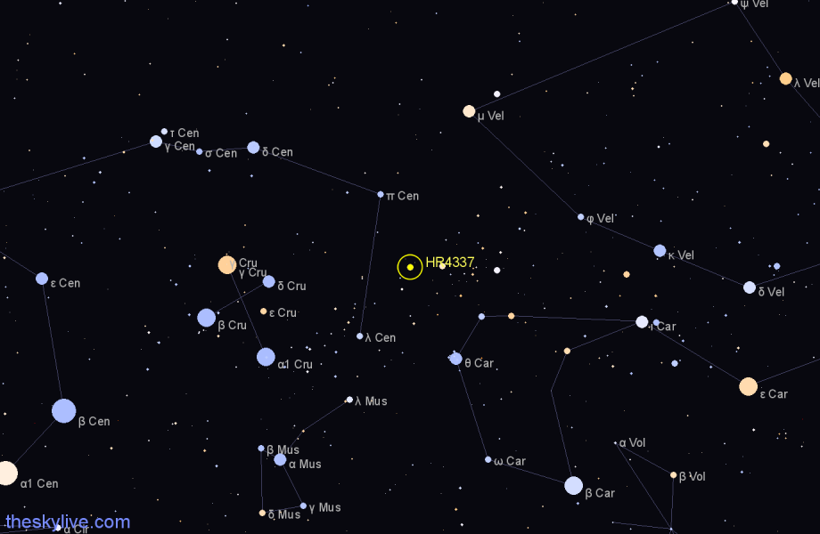 Finder chart HR4337 star
