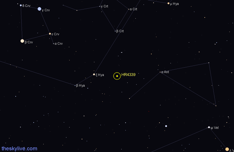 Finder chart HR4339 star
