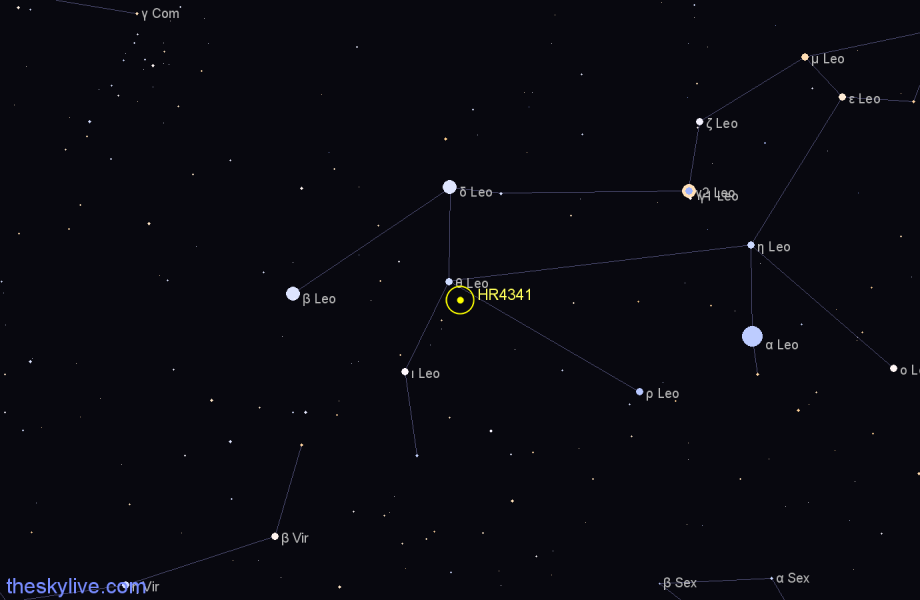Finder chart HR4341 star