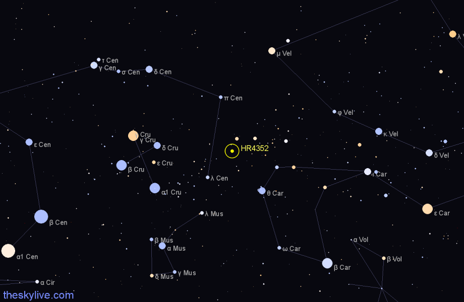 Finder chart HR4352 star