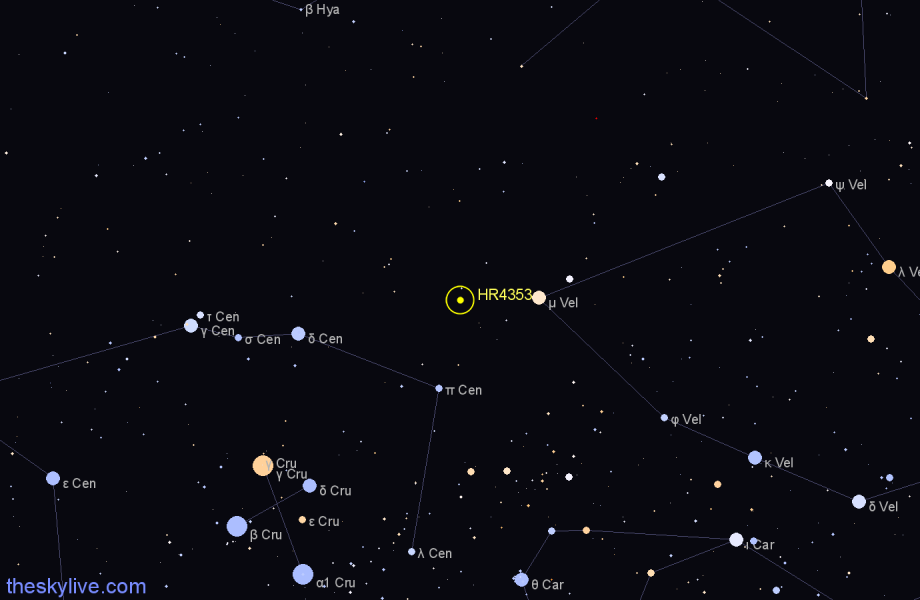 Finder chart HR4353 star