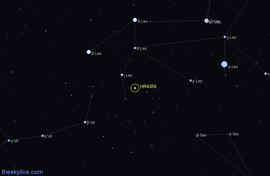 Finder chart HR4358 star