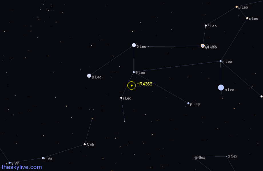 Finder chart HR4366 star