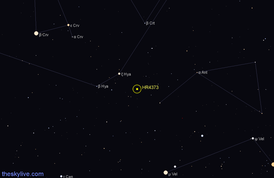 Finder chart HR4373 star