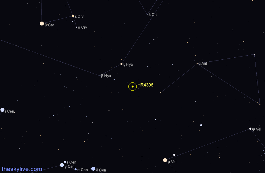 Finder chart HR4396 star
