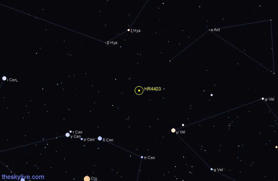 Finder chart HR4403 star