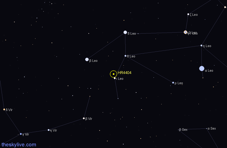 Finder chart HR4404 star