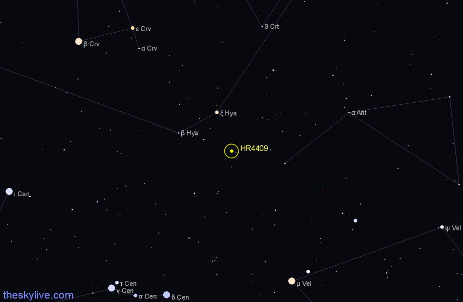 Finder chart HR4409 star