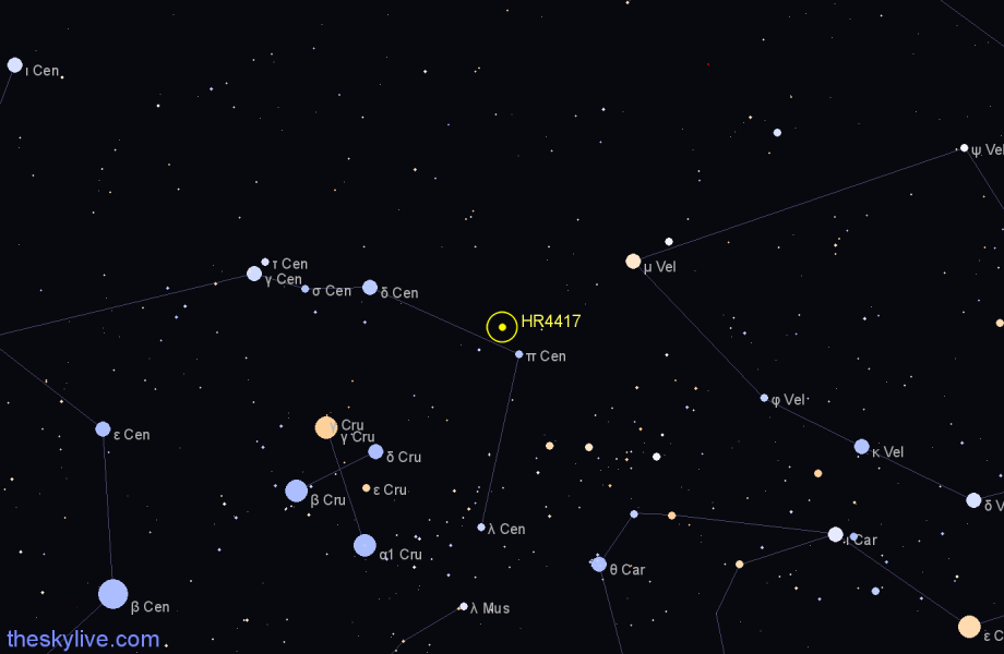 Finder chart HR4417 star