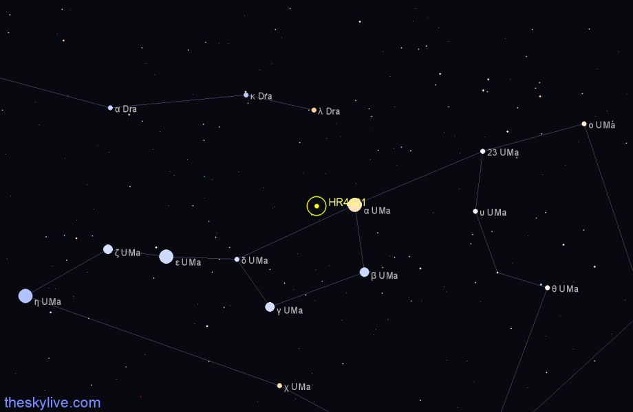 Finder chart HR4421 star