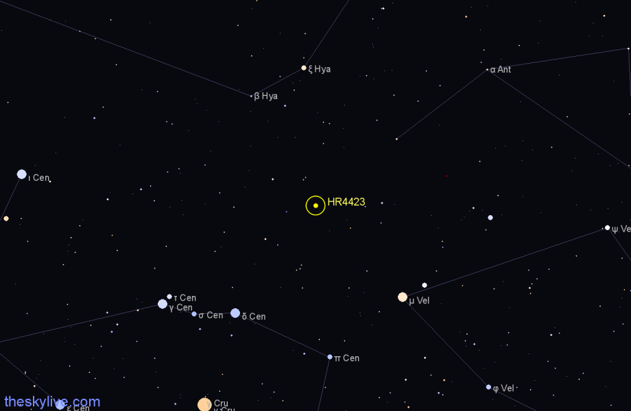 Finder chart HR4423 star