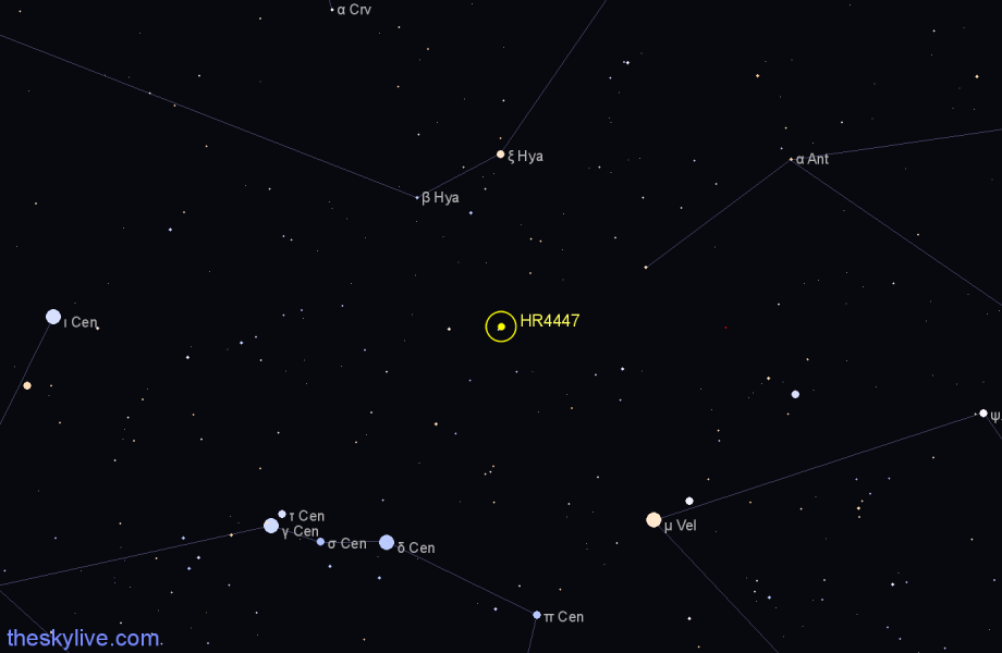 Finder chart HR4447 star
