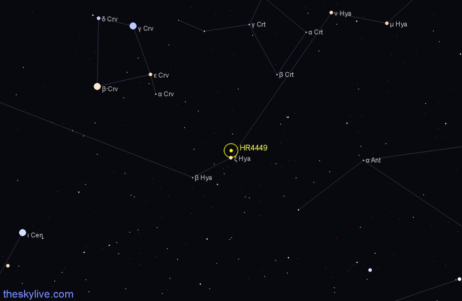 Finder chart HR4449 star