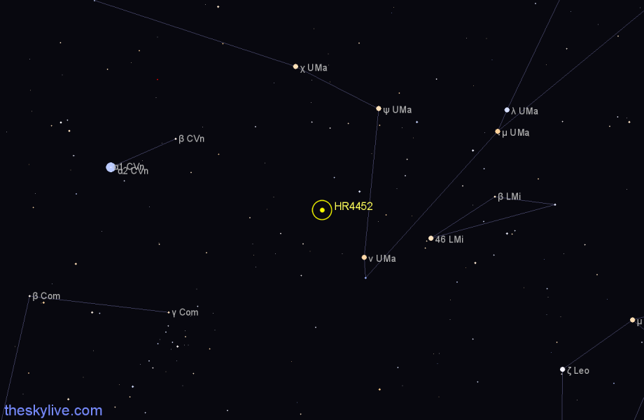 Finder chart HR4452 star