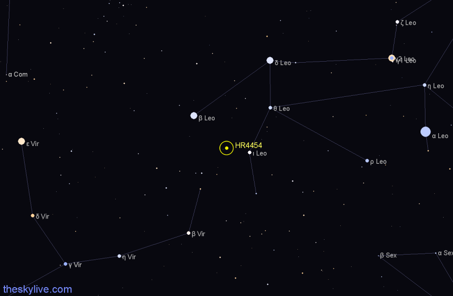 Finder chart HR4454 star